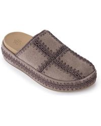 The Sak - Bryn Suede Round-toe Platform Clogs - Lyst