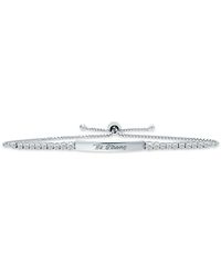 Giani Bernini - Cubic Zirconia "be Strong" Bolo Bracelet In Sterling Silver, Created For Macy's - Lyst