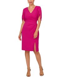 Adrianna Papell Pearl trim Cocktail Dress in Red Lyst