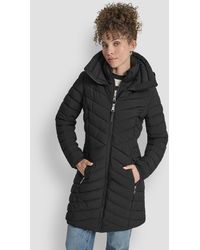 DKNY - Bibbed Packable Puffer Coat - Lyst