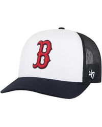 '47 - White/navy Boston Red Sox Freshman Trucker Adjustable Hat - Lyst