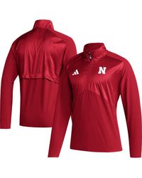 adidas - Rutgers Knights Sideline Aeroready Raglan Sleeve Quarter-zip Jacket - Lyst