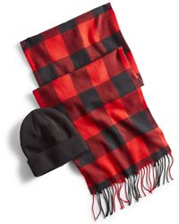 Club Room - Beanie & Scarf Set - Lyst