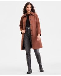 BCBGMAXAZRIA - Button-front Faux-suede Jacket - Lyst