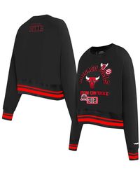 Pro Standard - Chicago Bulls Area Code Cropped Pullover Sweatshirt - Lyst
