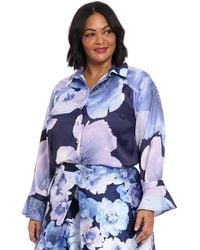 Muse - Plus Size Floral-print Blouse - Lyst