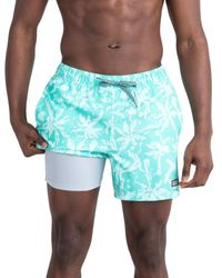 Saxx Underwear Co. - Oh Buoy 2n1 Palm Print Volley 7" Swim Shorts - Lyst