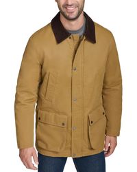 Cole Haan - Corduroy-shirt-collar Waxed Rain Jacket - Lyst