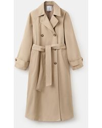 Mango - Long Double-breasted Trench Coat - Lyst