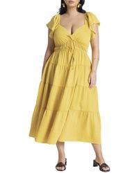 Eloquii - Plus Size Ruffled Tiered Maxi Dress - Lyst