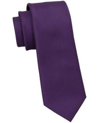 DKNY - Satin Solid Slim Tie - Lyst