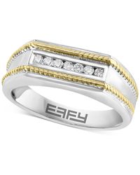 Effy - Effy Diamond Rope-accented Ring (1/8 Ct. T.w. - Lyst
