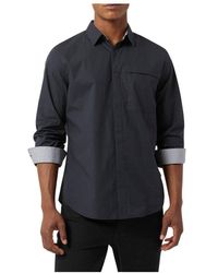 DKNY - City Grid Stretch Long Sleeve Shirt - Lyst