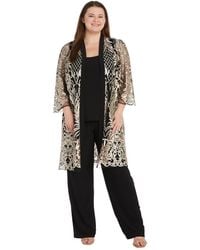 R & M Richards - Plus Size Embroidered Duster Jacket - Lyst
