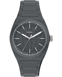 Fossil - Everett Three-hand Silicone Watch 42mm - Lyst