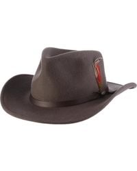 Scala - Crushable Felt Outback Hat - Lyst