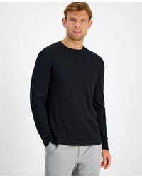 Club Room - Thermal Long-sleeve Ribbed Crewneck Sweater - Lyst