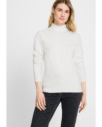 Olsen - Solid Mock Neck Sweater - Lyst