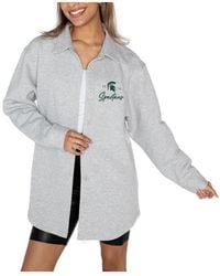 Gameday Couture - Michigan State Spartans Foundation Full-button Long Sleeve Overshirt Top - Lyst
