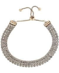 BCBGeneration - Adjustable Triple Row Crystal Bracelet - Lyst
