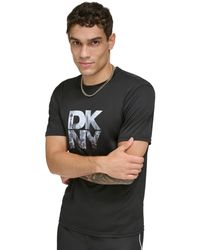 DKNY - Rash Guard Short Sleeve Crewneck Logo Graphic T-shirt - Lyst