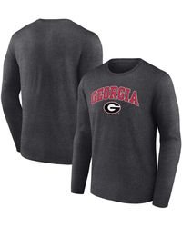 Fanatics - Branded Heather Gray Georgia Bulldogs Campus Long Sleeve T-shirt - Lyst