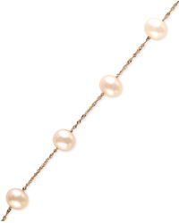 Effy - Cultured Freshwater Pearl Station Bracelet (5-1/2-6mm) In 14k Rose Gold - Lyst