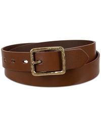 Levi's - Hammered Center Bar Buckle Casual Leather Belt - Lyst