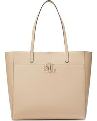 Ralph Lauren - Pebbled Leather Extra-large Cameryn Tote Bag - Lyst