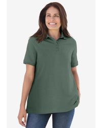 Woman Within - Plus Size Within Perfect Short-sleeve Polo Shirt - Lyst