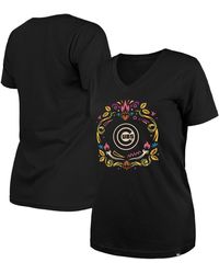 KTZ - Chicago Cubs Dia De Los Muertos V-neck T-shirt - Lyst