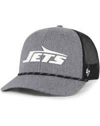 '47 - Heather Charcoal New York Jets Carbon Rope Trucker Adjustable Hat - Lyst