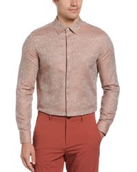 Perry Ellis - Slim-fit Jacquard Floral-print Shirt - Lyst