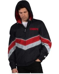 Starter - Black/red Kansas City Chiefs Thursday Night Gridiron Full-zip Jacket - Lyst