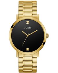 Guess - Diamond-accent -tone Stainless Steel Bracelet Watch 44mm - Lyst