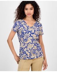 Nautica - Paisley-print V-neck T-shirt - Lyst