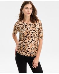 INC International Concepts - Elbow-sleeve Crewneck Sweater - Lyst