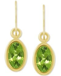Macy's - Oval Gemstone Drop Earrings - Lyst