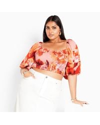 City Chic - Plus Size Ruffled Top - Lyst