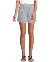 Lands' End - Chino High Rise Pleated 7" Shorts - Lyst