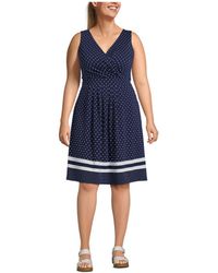 Lands' End - Plus Size Fit And Flare Dress - Lyst