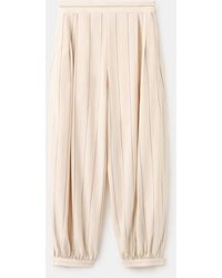 Mango - Striped Lyocell Balloon Pants - Lyst