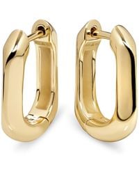 DEVATA - Beveled Hoop Earrings - Lyst