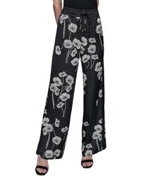 Karl Lagerfeld - Floral Print Drawstring Pants P Xs Xl - Lyst