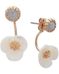 Lonna & Lilly - Gold-tone Flower Front And Back Earrings - Lyst