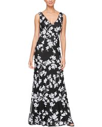 Alex Evenings - Sequined V-neck Sleeveless Gown - Lyst