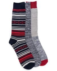 Muk Luks - 3 Pair Pack Microfiber Boot Socks - Lyst