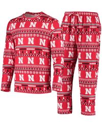 Concepts Sport - Nebraska Huskers Ugly Sweater Knit Long Sleeve Top And Pant Set - Lyst