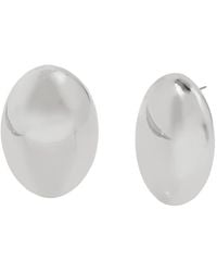 Steve Madden - Puffy Oval Statement Button Earrings - Lyst