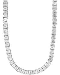 Arabella - Cubic Zirconia Baguette 18" Collar Necklace - Lyst